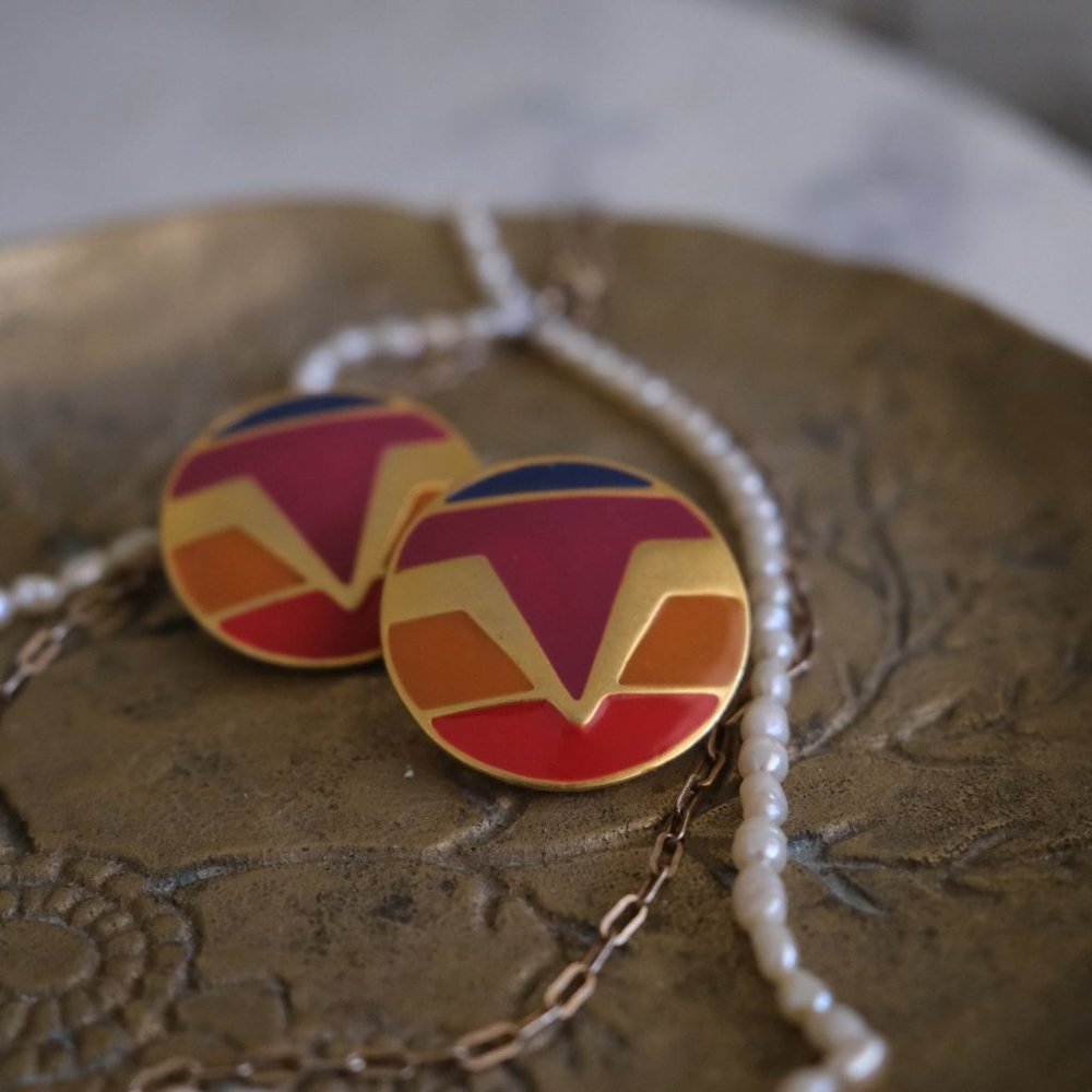 Handmade Round Earrings – Vibrant, Fun and Elegant!